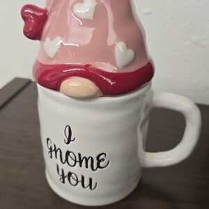 Gnome Valentines Day Mug with Topper